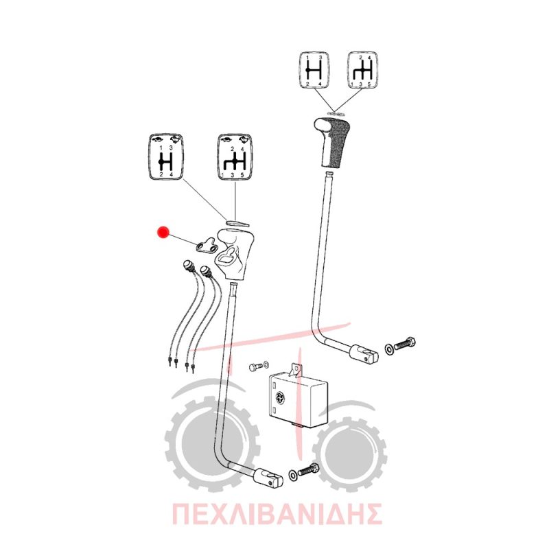Καπάκι κουμπί λεβιέ ταχυτήτων Massey Ferguson 3300-3400