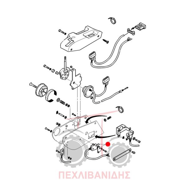 Λαμάκι βάση διακόπτη λεβιέ Powershift Massey Ferguson 8180-8220-8240-8280