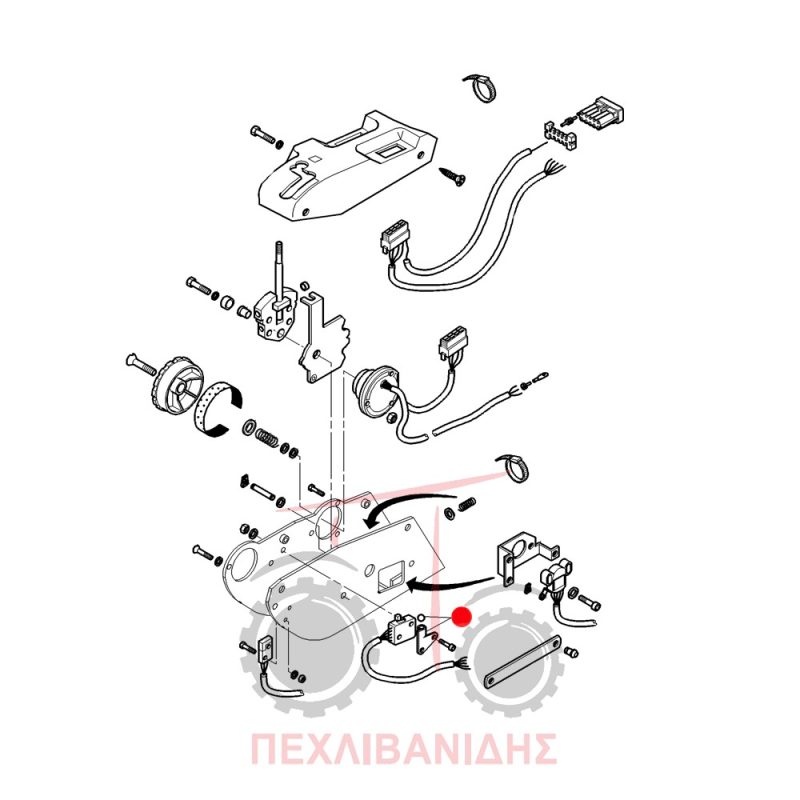 Λαμάκι βάση διακόπτη λεβιέ Powershift Massey Ferguson 8180-8220-8240-8280 Λαμάκι βάση διακόπτη λεβιέ Powershift Massey Ferguson 8180-8220-8240-8280
