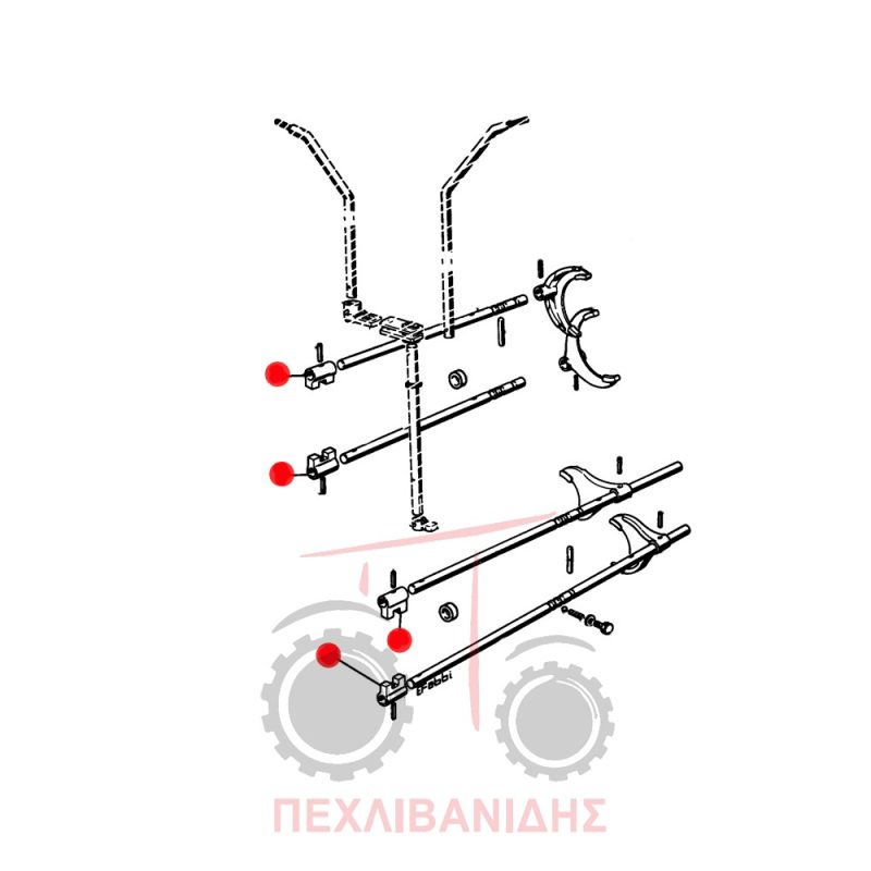 Φουρκέτα λεβιέ ταχυτήτων Massey Ferguson 1014-1114-1134
