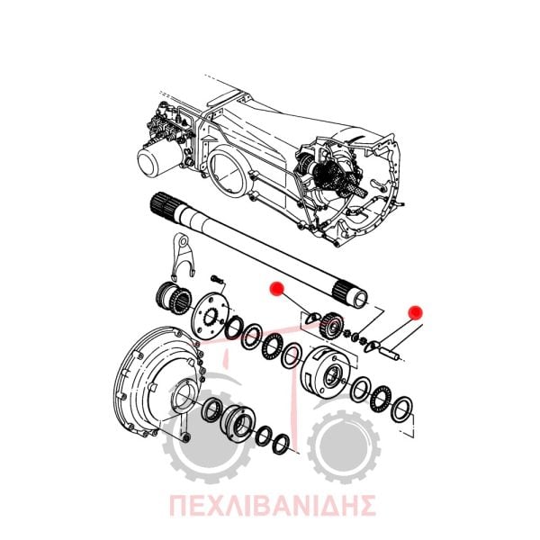 Ροδέλα σασμάν μισοφέγγαρο Massey Ferguson 3650-3690-8130-8160