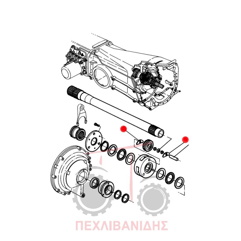 Ροδέλα σασμάν μισοφέγγαρο Massey Ferguson 3650-3690-8130-8160 Ροδέλα σασμάν μισοφέγγαρο Massey Ferguson 3650-3690-8130-8160