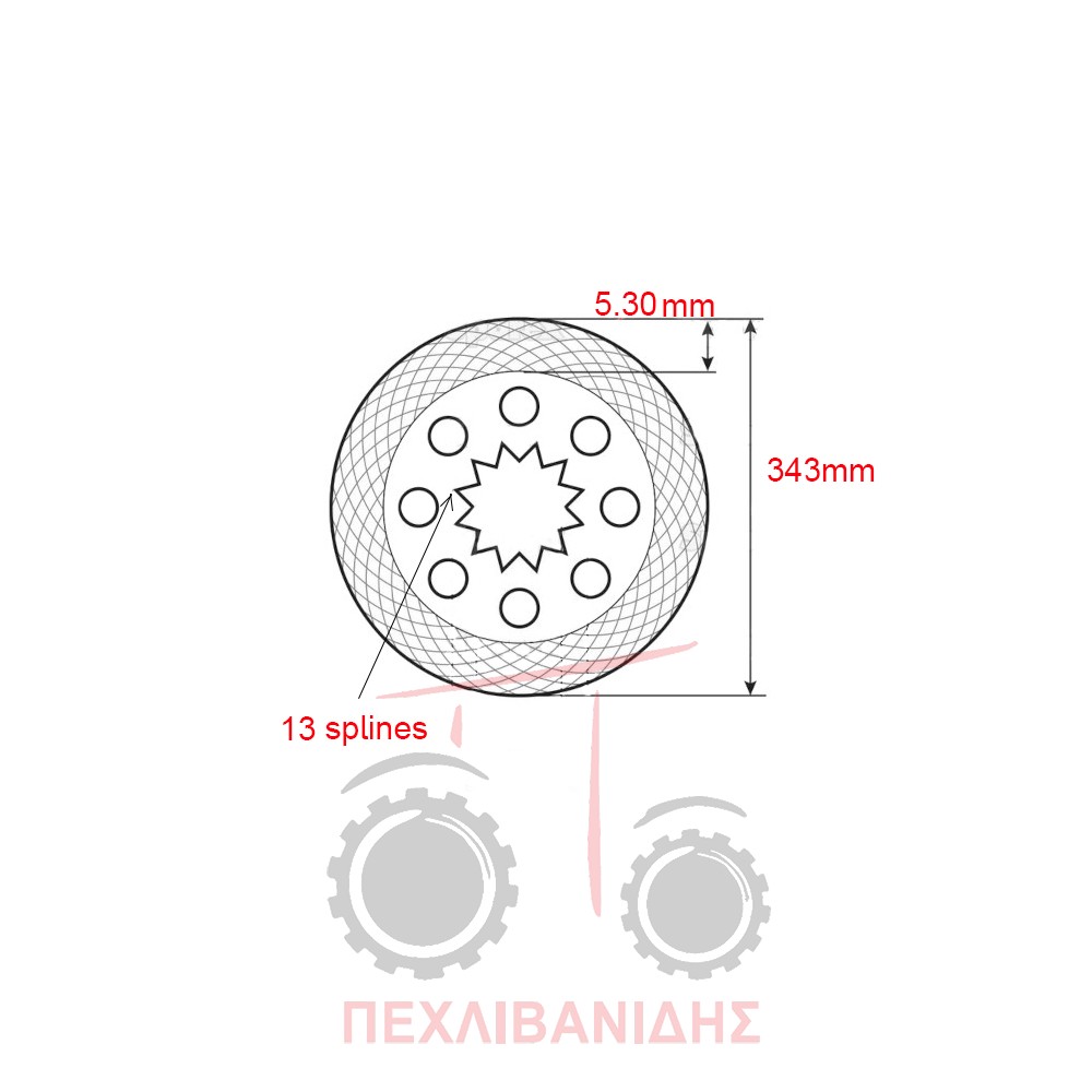 Brake disc Massey Ferguson 3080-6160-6265-6260 - Image 2