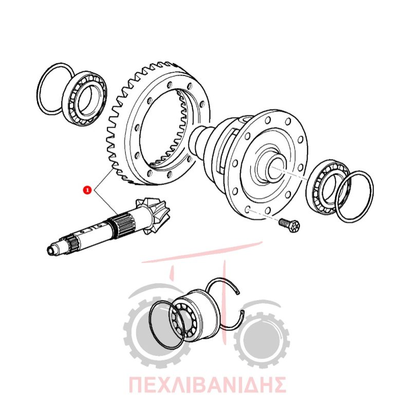 Πίσω κορώνα πηνίο Massey Ferguson 3400