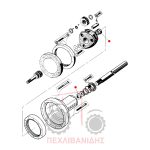 Πίσω κώνος ρουλεμάν κορώνας Massey Ferguson 9240 Πίσω κώνος ρουλεμάν κορώνας Massey Ferguson 9240