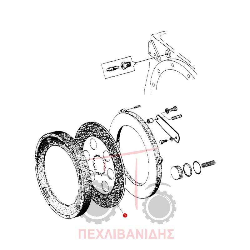 Δίσκος φρένου φερμουίτ Massey Ferguson 9240 Δίσκος φρένου φερμουίτ Massey Ferguson 9240