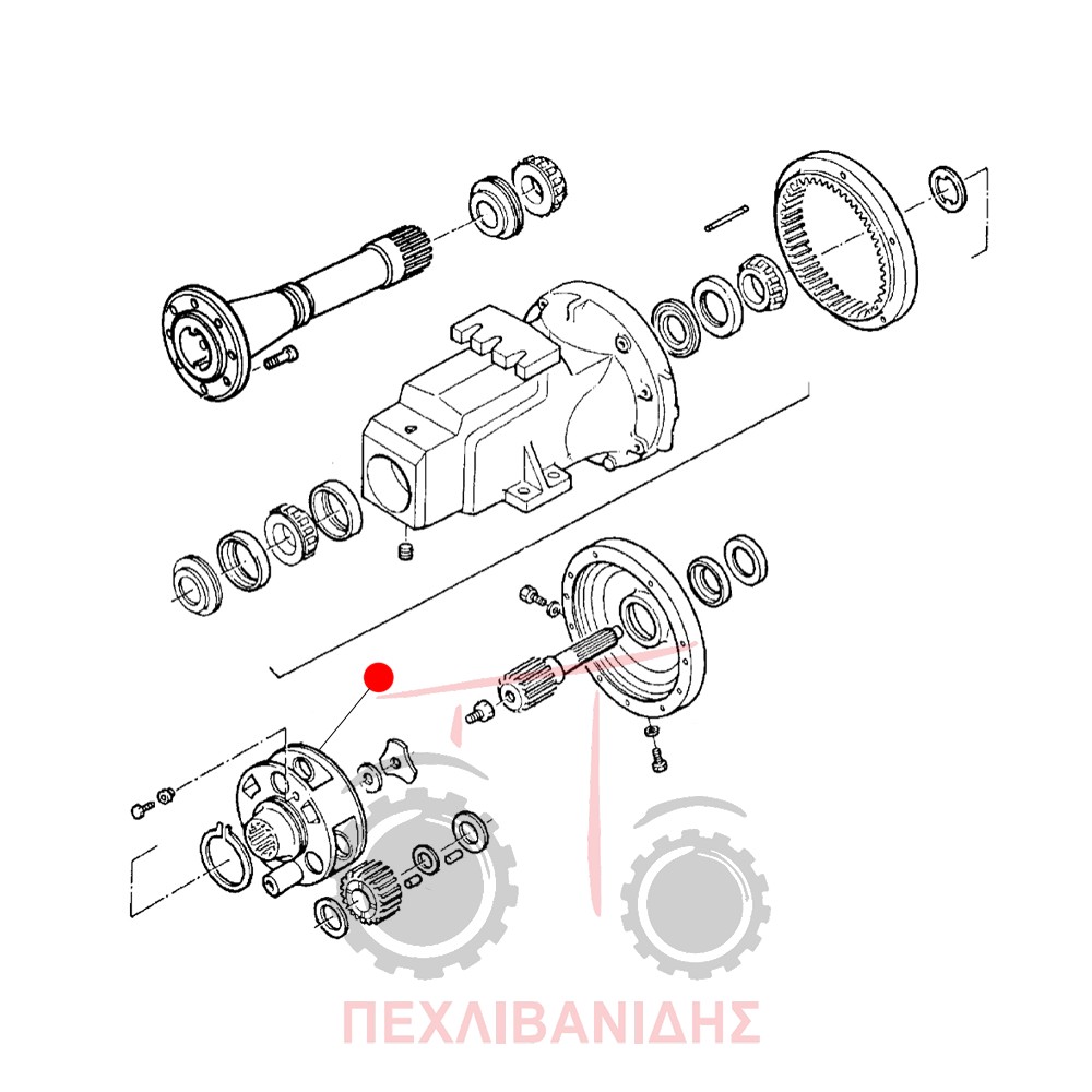 Πίσω βάση μειωτήρα Massey Ferguson 8130