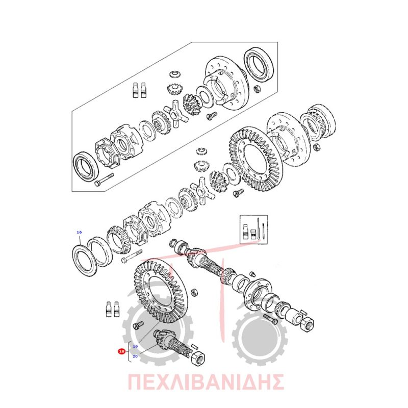Πίσω κορώνα πηνίο Massey Ferguson 390-399-4200 Πίσω κορώνα πηνίο Massey Ferguson 390-399-4200
