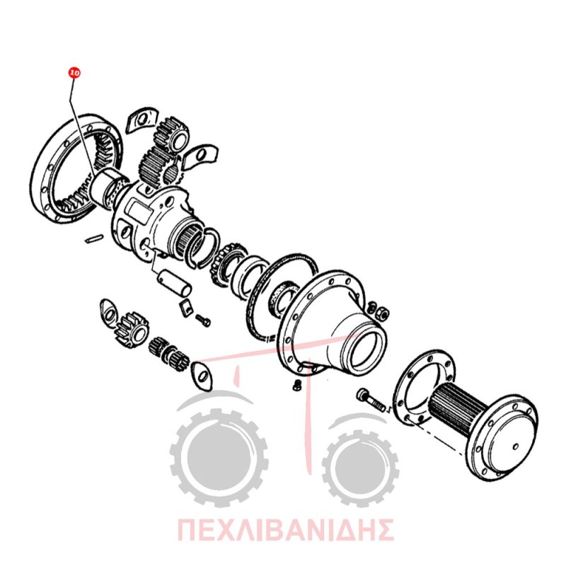 Δαχτυλίδι μειωτήρα Massey Ferguson 165-168-290-590-2625