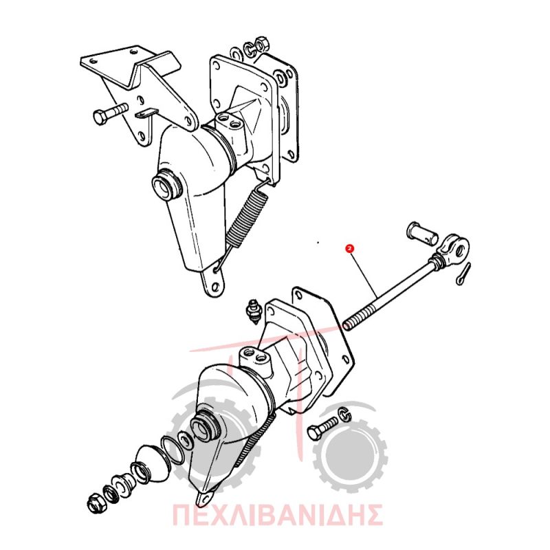 Ντίζα φρένων Massey Ferguson 375-390-398-399