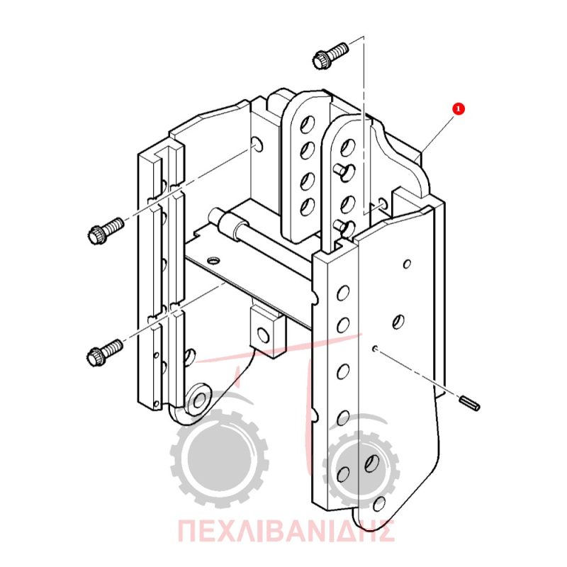 Βάση πίσω κοτσαδούρας Massey Ferguson 6400 Βάση πίσω κοτσαδούρας Massey Ferguson 6400