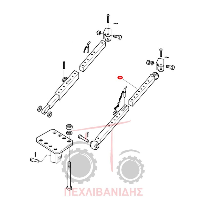 Σκέτη κόντρα λάμας υδραυλικού Massey Ferguson 4200-4300 Σκέτη κόντρα λάμας υδραυλικού Massey Ferguson 4200-4300
