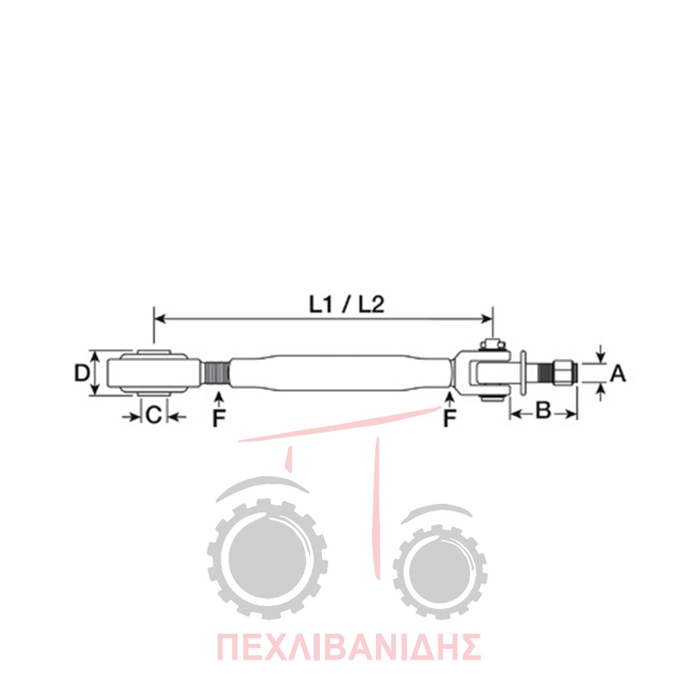 Hydraulic stabilizer Massey Ferguson 3080-3100-3655-5400-6200-6400-8100-8200 - Image 2