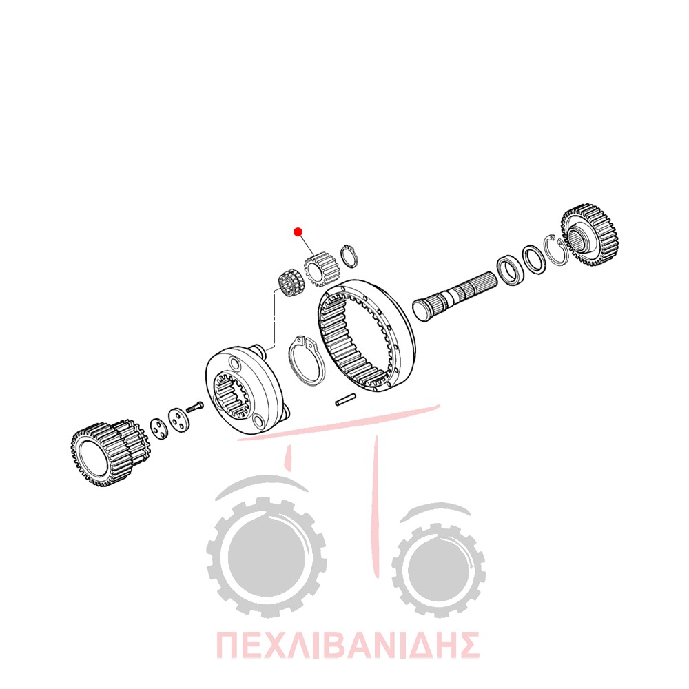 Γρανάζι μειωτήρα Massey Ferguson 8240-8270
