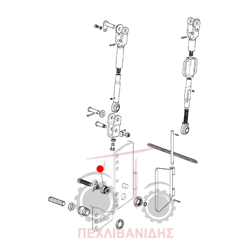 Παξιμάδι λάμας υδραυλικού Massey Ferguson 3300-3400 Παξιμάδι λάμας υδραυλικού Massey Ferguson 3300-3400