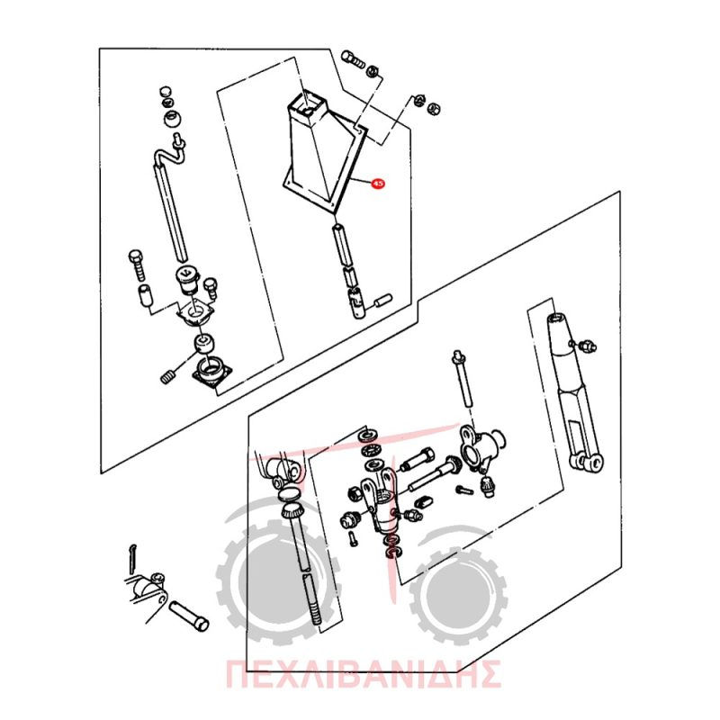 Βάση άξονα λατέρνας Massey Ferguson 360-398-399