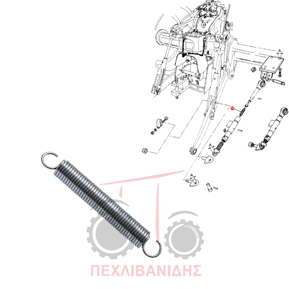 Ελατήριο κόντρας λάμας Massey Ferguson 3080-5400-6200-6600-7600-8200