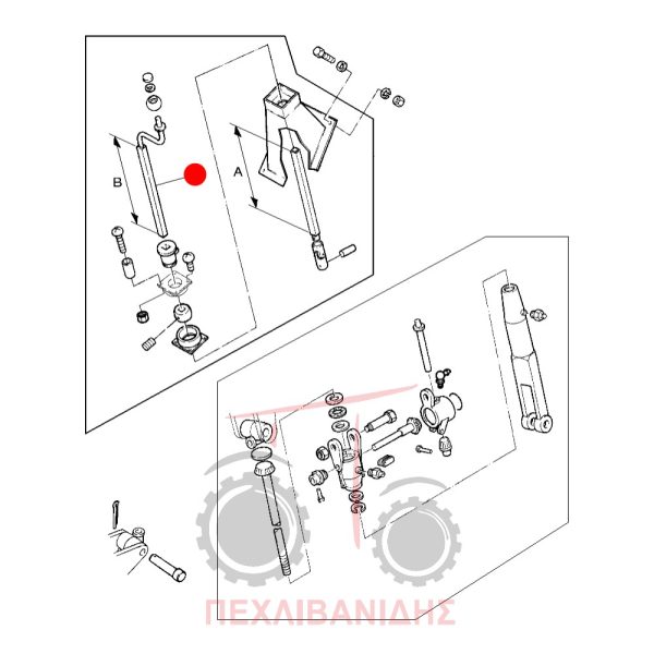 Λεβιέ λατέρνας καμπίνας Massey Ferguson 365-375-390-398