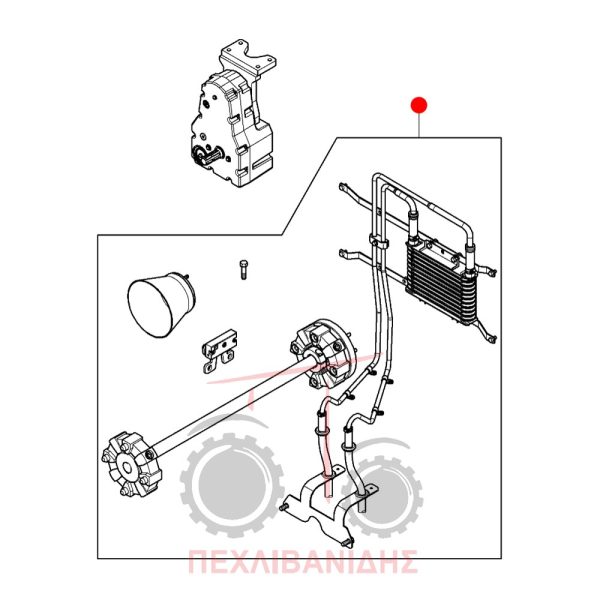 Κιτ μπροστά PTO κομπλέρ - ψυγείο Massey Ferguson 6497-6499-7497-7499