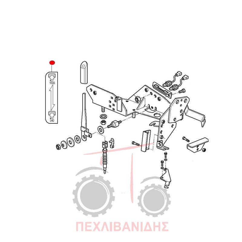 Σήμα ΡΤΟ 540-1000 αυτοκόλλητο Massey Ferguson 5400 Σήμα ΡΤΟ 540-1000 αυτοκόλλητο Massey Ferguson 5400