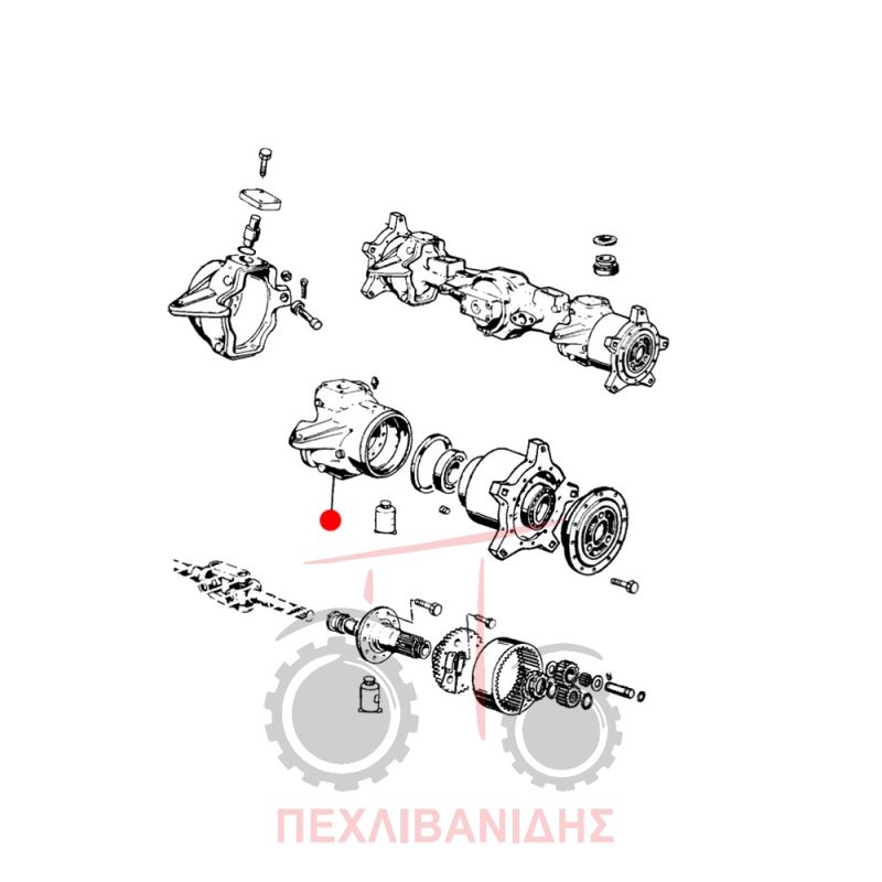 Βάση μειωτήρα Massey Ferguson 154-174-194-394