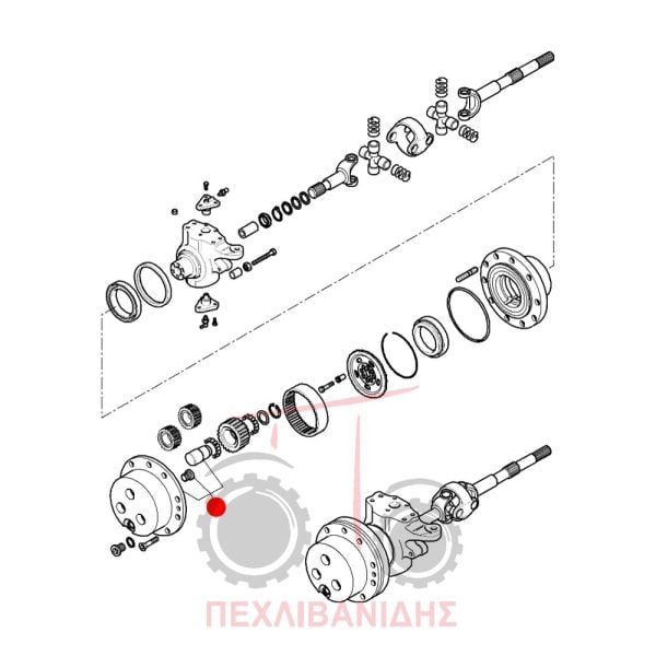 Καπάκι μπροστά μειωτήρα Massey Ferguson 5465-6200-6400-7400