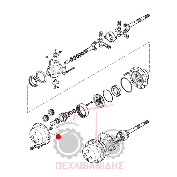Καπάκι μπροστά μειωτήρα Massey Ferguson 5465-6200-6400-7400