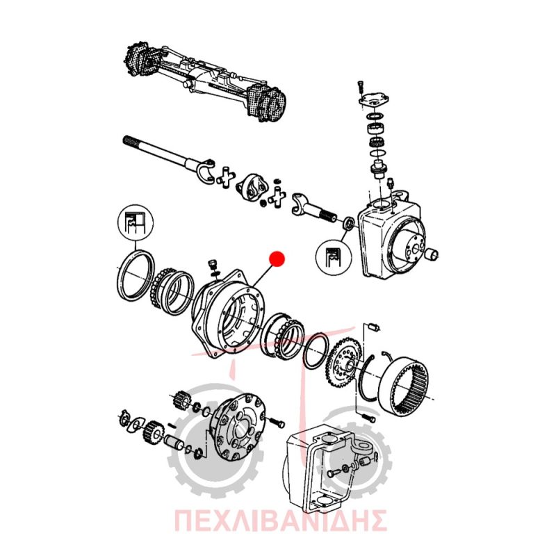 Μουαγιέ μπροστά μειωτήρα Massey Ferguson 3610-3630-3655-3680