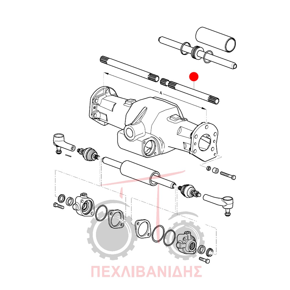 Ημιαξόνιο μπροστά διαφορικού Massey Ferguson 1325-2405