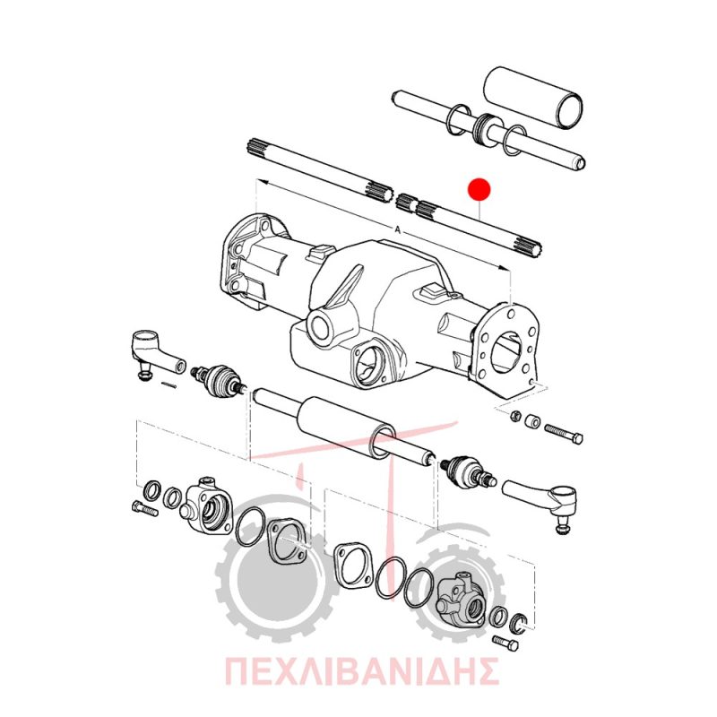 Ημιαξόνιο μπροστά διαφορικού Massey Ferguson 1325-2405