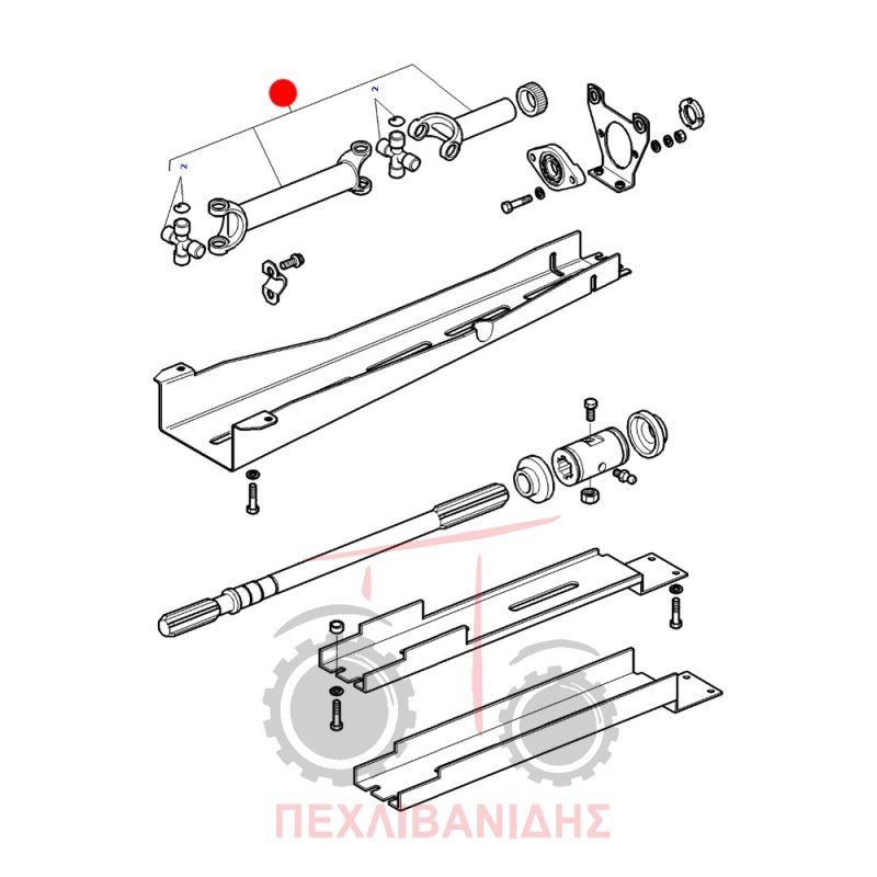 Σπαστός άξονας κίνησης Massey Ferguson 8250