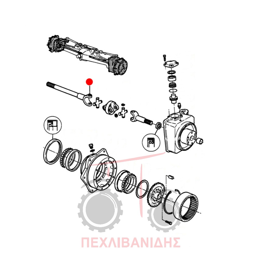 Ημιαξώνειο διαφορικού Massey Ferguson 1114-1134-3655-3680
