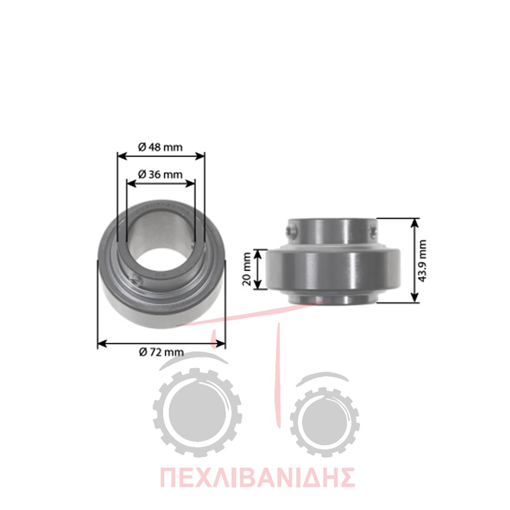 Ρουλεμάν μεσαίας τριβής Massey Ferguson 5400-6400