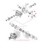 Σετ μπροστά πλανήτης δορυφόρου Massey Ferguson 5465-6475-7475 Σετ μπροστά πλανήτης δορυφόρου Massey Ferguson 5465-6475-7475