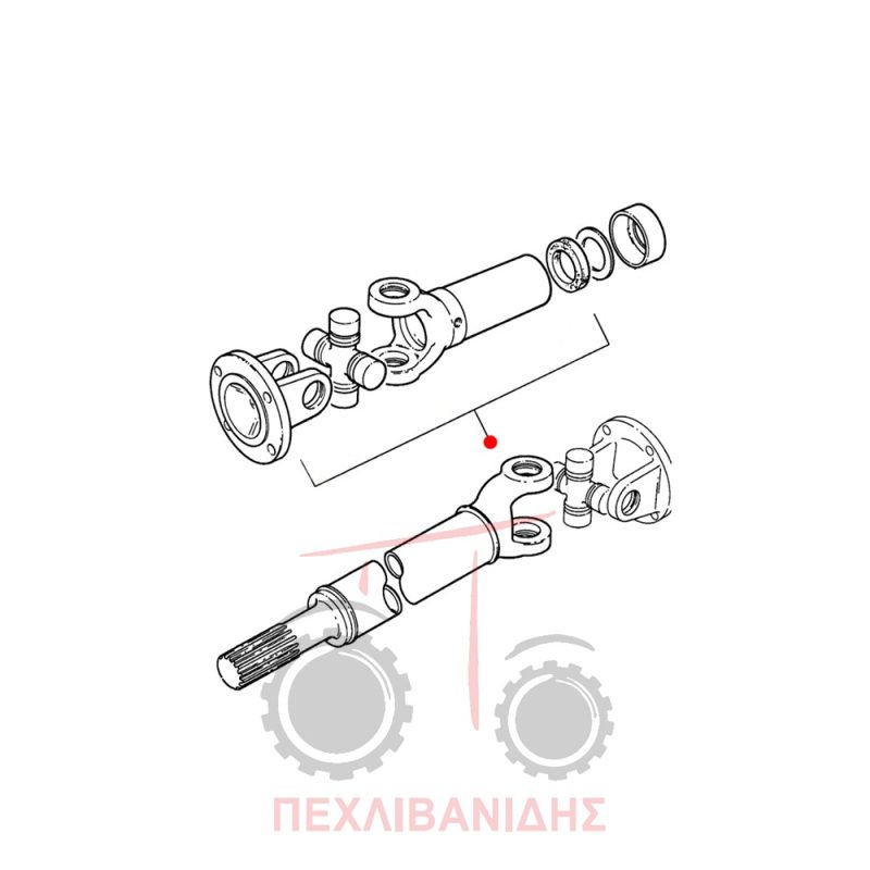 Άξονας μπροστινού άξονα Massey Ferguson 399