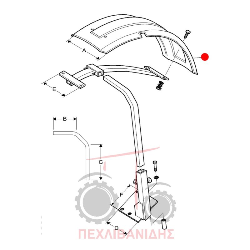 Δεξιά φτερωτή πλαστική Massey Ferguson 390-399-4245-4355-5465 Δεξιά φτερωτή πλαστική Massey Ferguson 390-399-4245-4355-5465