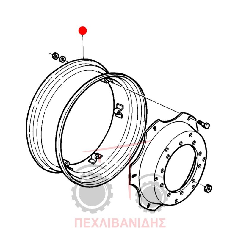 Στεφάνι μπροστά ζάντας Massey Ferguson 3655-5400-6400