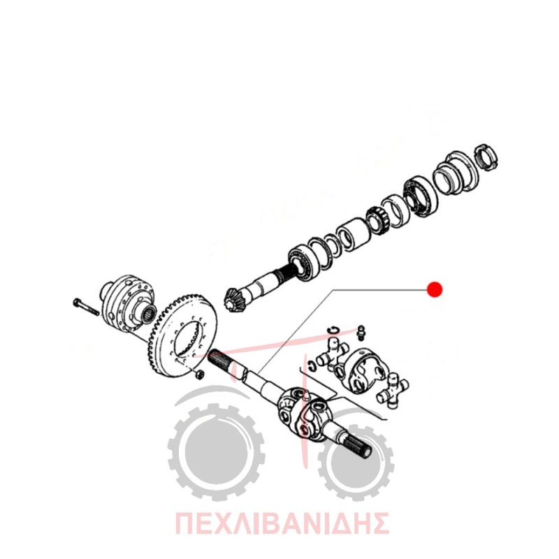 Δεξί ημιαξώνειο Massey Ferguson 240-253-2625-430