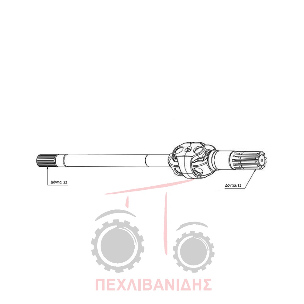 Axle shaft Massey Ferguson 415-440-475 - Image 2