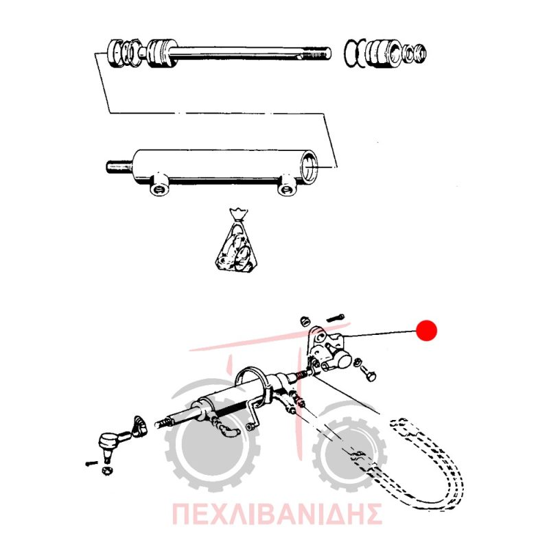 Πλάκα μπουκάλας τιμονιού Massey Ferguson 294 Πλάκα μπουκάλας τιμονιού Massey Ferguson 294