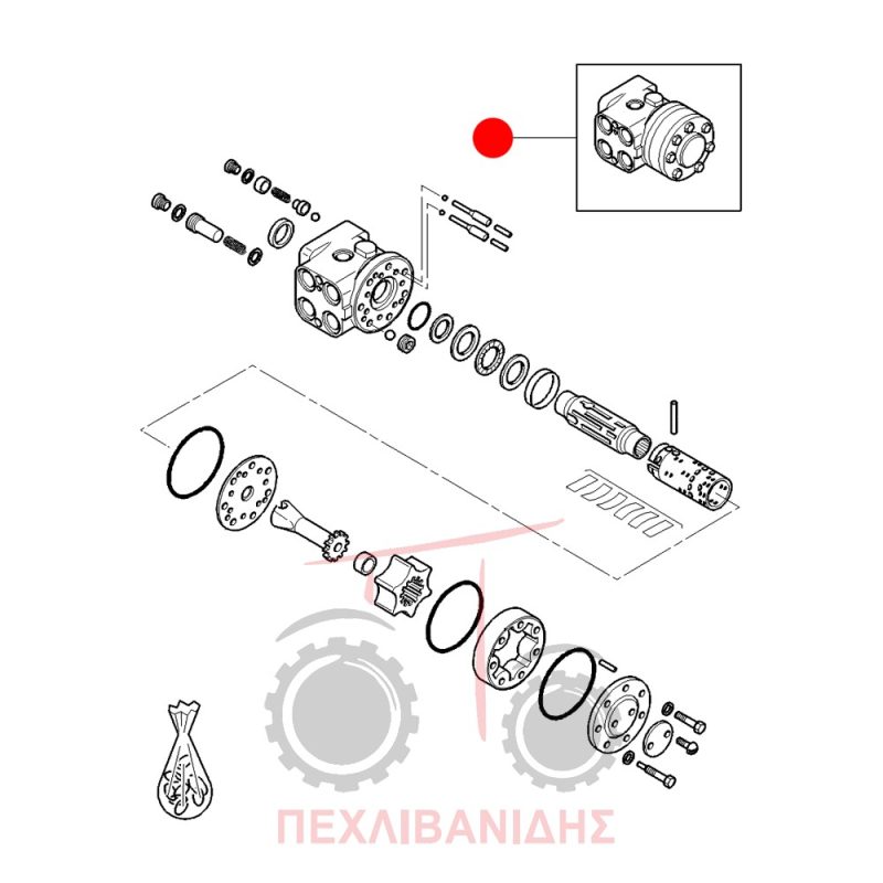 Ρότορας τιμονιού Massey Ferguson 6280-6290-8200 Ρότορας τιμονιού Massey Ferguson 6280-6290-8200