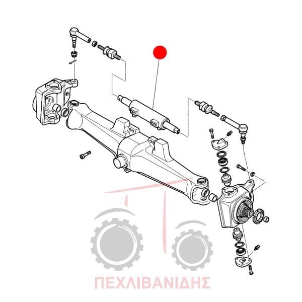 Μπουκάλα τιμονιού τηλεσκοπική Massey Ferguson 253