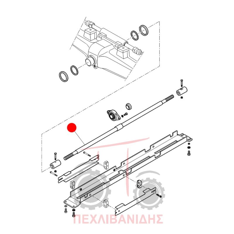 Άξονας μεσαίας τριβής Massey Ferguson 5425-5435-5445-5455-6445-6455 Άξονας μεσαίας τριβής Massey Ferguson 5425-5435-5445-5455-6445-6455