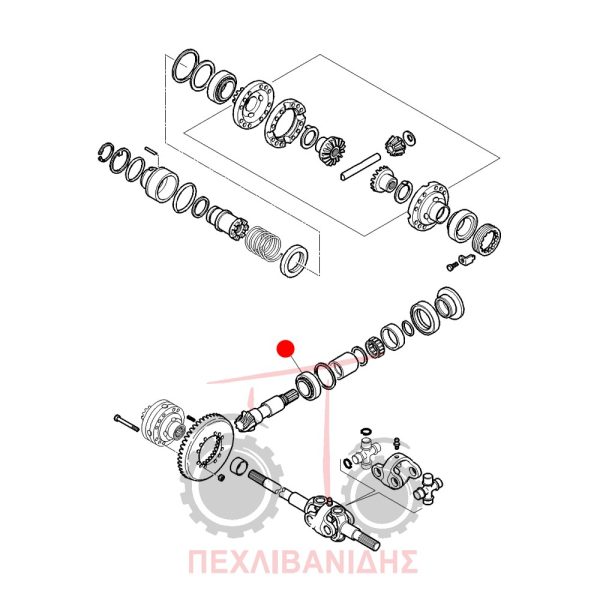 Ρουλεμάν πηνίου μπροστά διαφορικού Massey Ferguson 3080-3125-6160-3690