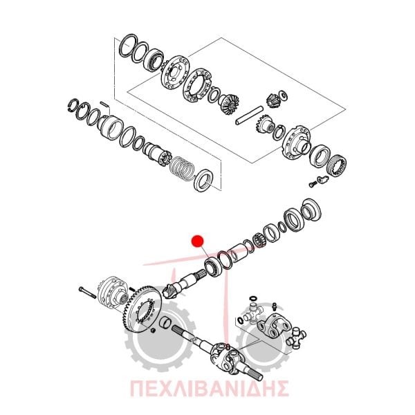 Ρουλεμάν πηνίου μπροστά διαφορικού Massey Ferguson 3080-3125-6160-3690