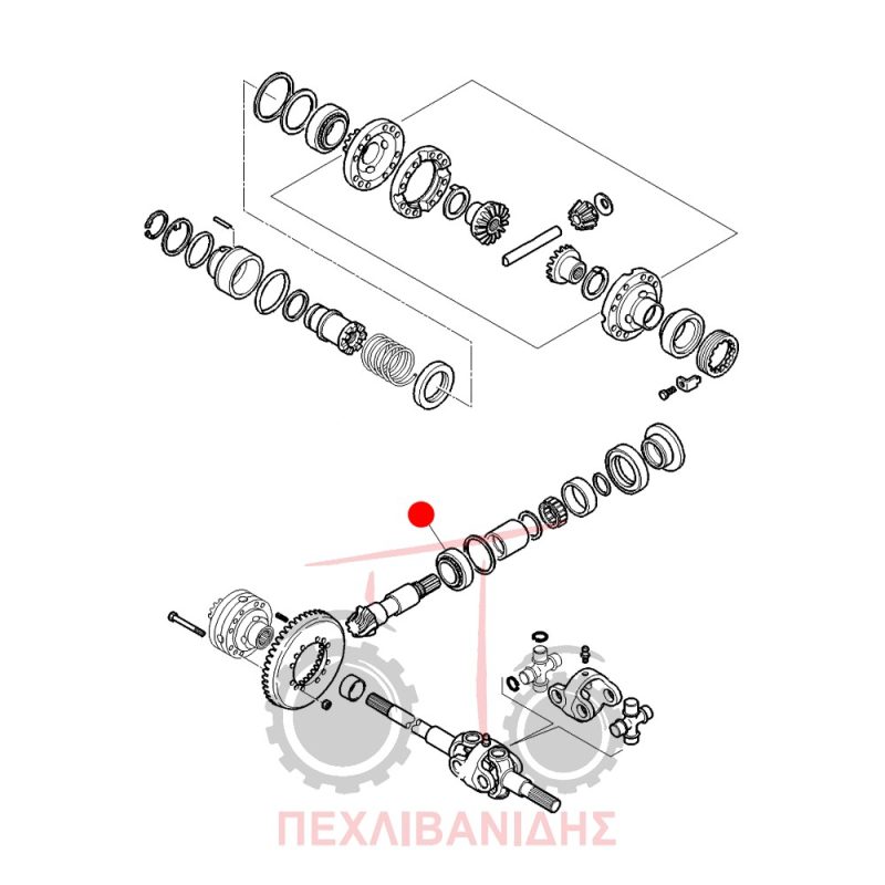 Ρουλεμάν πηνίου μπροστά διαφορικού Massey Ferguson 3080-3125-6160-3690 Ρουλεμάν πηνίου μπροστά διαφορικού Massey Ferguson 3080-3125-6160-3690