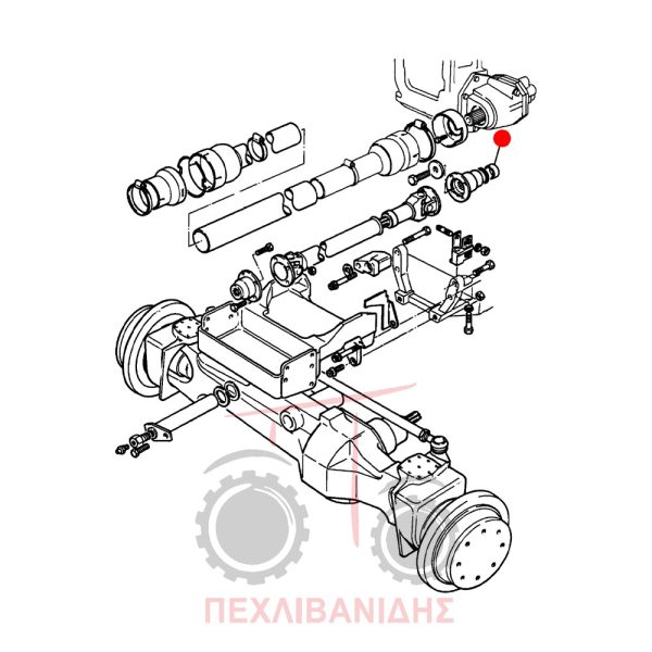 Δαχτυλίδι τσιμούχας μπροστά πηνίου Massey Ferguson 390-399