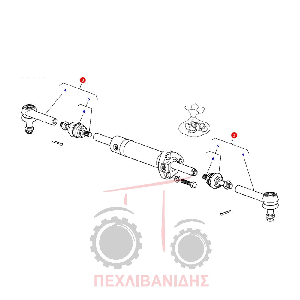 Δεξί θηλυκό ακρόμπαρο Massey Ferguson 3300-3400