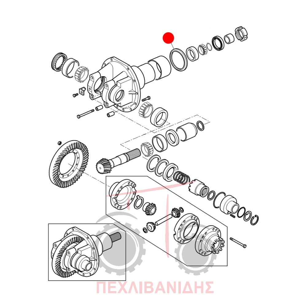 Ροδέλα μπροστά καβαλέτου Massey Ferguson 6170-6180-6280-6290