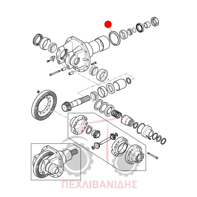 Ροδέλα μπροστά καβαλέτου Massey Ferguson 6170-6180-6280-6290 Ροδέλα μπροστά καβαλέτου Massey Ferguson 6170-6180-6280-6290